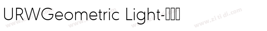 URWGeometric Light字体转换